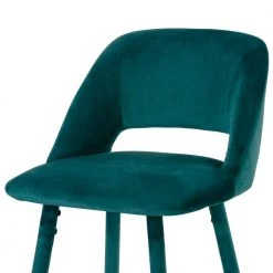 Set of 2 Anita Teal Velvet 29.5 in. Bar Stool with Upholstered Legs and Golden Footrest by Glamour Home -Kahomvis Sales Store teal blue gold glamour home bar stools ghstl 1360 76 1000