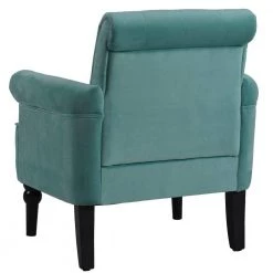 Teal Elegant Velvet Button Tufted Arm Chair(Set of 1) by Kahomvis -Kahomvis Sales Store teal kahomvis accent chairs bb lkpp 9aat 66 1000