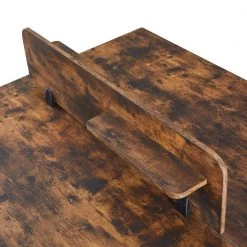 47.2 in. Industrial Design Square Tiger Wood Double Computer Desk with Divider Panel and Steel Frame by Kahomvis 15 47.2 in. Industrial Design Square Tiger Wood Double Computer Desk with Divider Panel and Steel Frame by Kahomvis -Kahomvis Sales Store tiger kahomvis computer desks sl lkwf 8aat 1f 1000