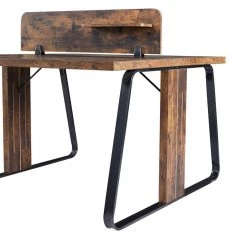 47.2 in. Industrial Design Square Tiger Wood Double Computer Desk with Divider Panel and Steel Frame by Kahomvis 16 47.2 in. Industrial Design Square Tiger Wood Double Computer Desk with Divider Panel and Steel Frame by Kahomvis -Kahomvis Sales Store tiger kahomvis computer desks sl lkwf 8aat 44 1000