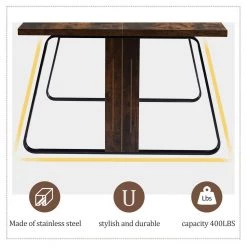 47.2 in. Industrial Design Square Tiger Wood Double Computer Desk with Divider Panel and Steel Frame by Kahomvis 18 47.2 in. Industrial Design Square Tiger Wood Double Computer Desk with Divider Panel and Steel Frame by Kahomvis -Kahomvis Sales Store tiger kahomvis computer desks sl lkwf 8aat 76 1000
