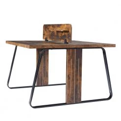 47.2 in. Industrial Design Square Tiger Wood Double Computer Desk with Divider Panel and Steel Frame by Kahomvis 12 47.2 in. Industrial Design Square Tiger Wood Double Computer Desk with Divider Panel and Steel Frame by Kahomvis -Kahomvis Sales Store tiger kahomvis computer desks sl lkwf 8aat 77 1000