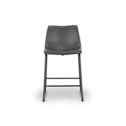 Set of 2 Adan Iron Frame 23.5 in. Vintage Grey Faux Leather Counter Stool by Glamour Home -Kahomvis Sales Store vintage gray glamour home bar stools ghstl 1198 31 1000