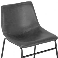 Set of 2 Adan Iron Frame 23.5 in. Vintage Grey Faux Leather Counter Stool by Glamour Home -Kahomvis Sales Store vintage gray glamour home bar stools ghstl 1198 76 1000