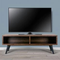 Akamu 47 in. Walnut Composite TV Stand Fits TVs Up to 67 in. with Open Storage by Glamour Home 13 Akamu 47 in. Walnut Composite TV Stand Fits TVs Up to 67 in. with Open Storage by Glamour Home -Kahomvis Sales Store walnut glamour home tv stands ghtvs 1178 31 1000