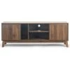 Anshu 56 in. Walnut Composite TV Stand Fits TVs Up to 91 in. with Storage Doors by Glamour Home