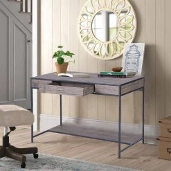 43.3 in. Retangular Walnut Wood 1 Drawer Computer Desk by Kahomvis 17 43.3 in. Retangular Walnut Wood 1 Drawer Computer Desk by Kahomvis -Kahomvis Sales Store walnut kahomvis computer desks gp lkw9 30088 31 1000