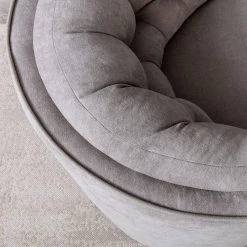 Warm Grey Linen Fabric Upholstered 360° Swivel Tufted Back Accent Round Barrel Chair (Set of 1) by Kahomvis 14 Warm Grey Linen Fabric Upholstered 360° Swivel Tufted Back Accent Round Barrel Chair (Set of 1) by Kahomvis -Kahomvis Sales Store warm grey kahomvis accent chairs bb lkpp 76aaw 4f 1000