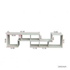 11.81 in. White Wood 6-Shelf Double L-Shaped Etagere Bookcase with Extendable and Twistable by Kahomvis 14 11.81 in. White Wood 6-Shelf Double L-Shaped Etagere Bookcase with Extendable and Twistable by Kahomvis -Kahomvis Sales Store white kahomvis bookcases bookshelves js lkw3 3141 76 1000