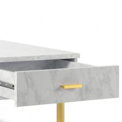 31.5 in. White Square Wood Coffee Table with 2 Drawers and Open Storage Shelf by Kahomvis -Kahomvis Sales Store white kahomvis coffee tables rys lkw2 948 77 1000