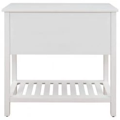 31.7 in. White Standard Rectangle Wood Console Table with Bottom Shelf and Storage Drawers by Kahomvis -Kahomvis Sales Store white kahomvis console tables tre lkwf 62aak 66 1000