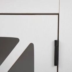 White Wood End Table Nightstand with Glass Door 23.6"H x 18.8"W x 13.7"D (2-Pack) by Kahomvis 16 White Wood End Table Nightstand with Glass Door 23.6"H x 18.8"W x 13.7"D (2-Pack) by Kahomvis -Kahomvis Sales Store white kahomvis nightstands bss lkw1 1569 1f 1000