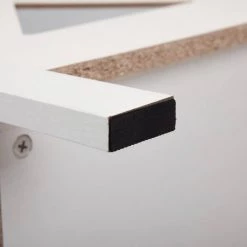 White Wood End Table Nightstand with Glass Door 23.6"H x 18.8"W x 13.7"D (2-Pack) by Kahomvis 18 White Wood End Table Nightstand with Glass Door 23.6"H x 18.8"W x 13.7"D (2-Pack) by Kahomvis -Kahomvis Sales Store white kahomvis nightstands bss lkw1 1569 fa 1000