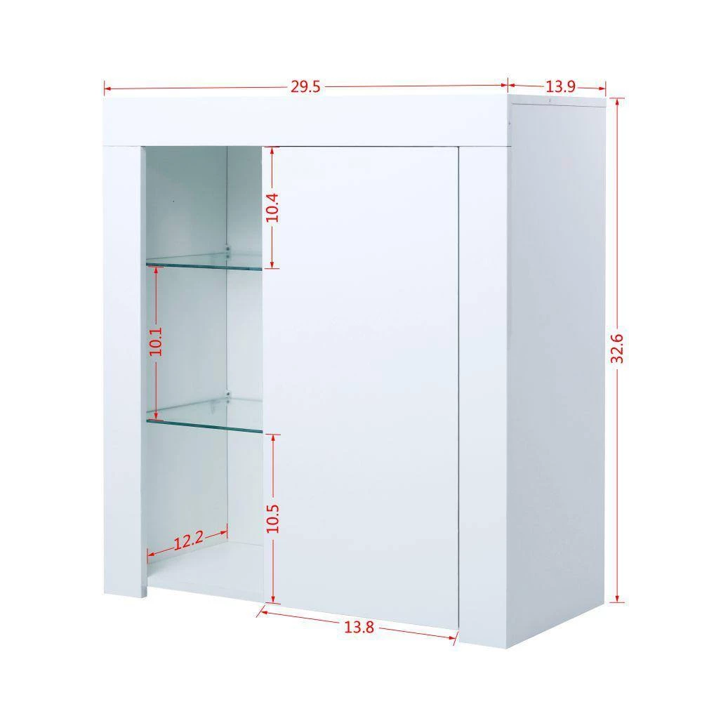 White Buffet with LED Lights by Kahomvis 9 White Buffet with LED Lights by Kahomvis - Image 9