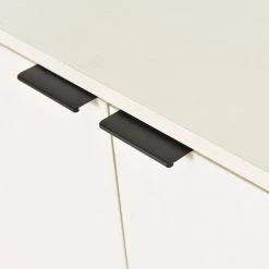 White Kitchen Buffet Sideboard with Removable Wine Racks and Cabinets, Wood and Metal Storage Console for Dining Room by Kahomvis -Kahomvis Sales Store white kahomvis sideboards buffet tables kk lkwf 8aaw 4f 1000