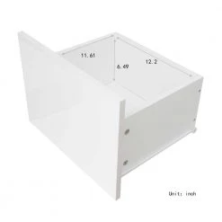 47 in. White TV Stand with 2-Drawers Fits TV's up to 55 in. with LED Lights by Kahomvis -Kahomvis Sales Store white kahomvis tv stands js lkw33 868 fa 1000