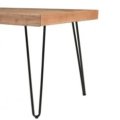 43 .3 in. Nature Rough Small Rectangle Wood Coffee Table with Chevron Pattern and Metal Hairpin Legs by Kahomvis -Kahomvis Sales Store wood sanding primer kahomvis coffee tables ot lkwf1 1aad 44 1000