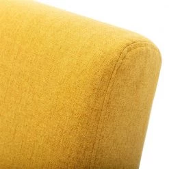 Yellow Linen Wire Metal Frame Slipper Chair, Armless Adjustable Accent Chair(Set of 1) by Kahomvis -Kahomvis Sales Store yellow kahomvis accent chairs bb lkpp 25aay 1f 1000